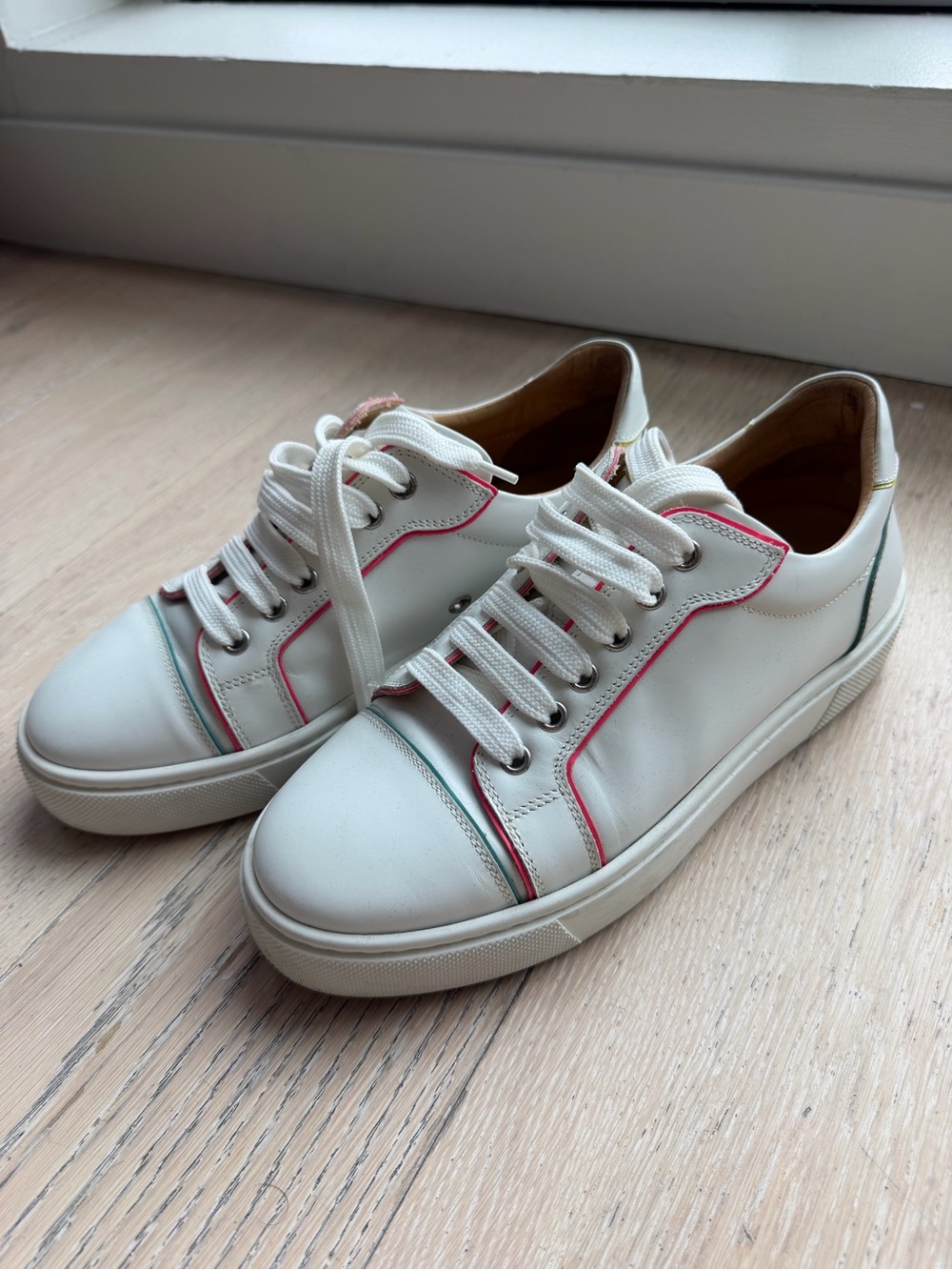 Christian Louboutin White Leather Sneakers